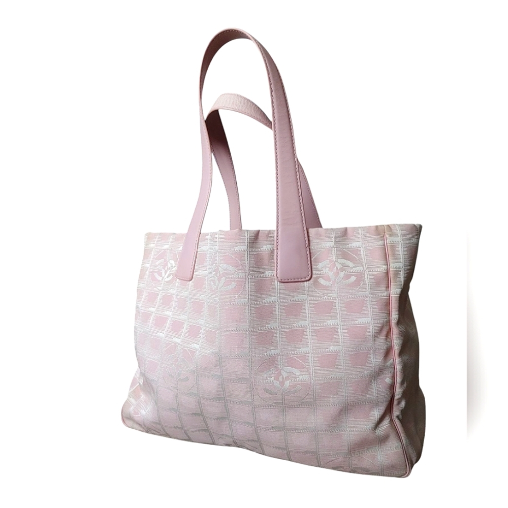 Chanel Pink Nylon CC Travel Ligne Tote Bag - Picture 16 of 16